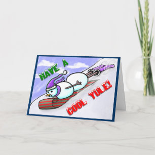 Snowman Card "Cooles Weihnachten" Feiertagskarte