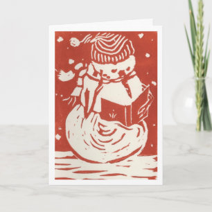 Snowman Caroler Feiertagskarte