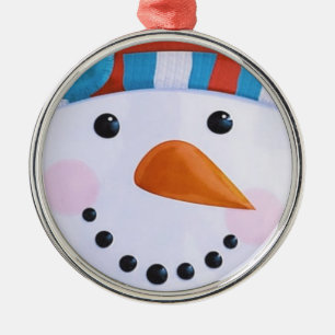 Snowman Carrot Nose Winter Weihnachten Ornament Aus Metall