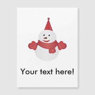 Snowman Cartoon Magnetkarte