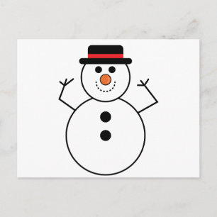Snowman Cartoon Postkarte