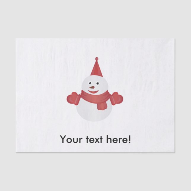 Snowman Cartoon Seidenpapier (Vorderseite)
