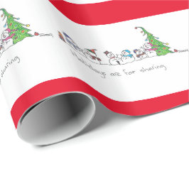 Snowman Chat Urlaub Geschenkpapier