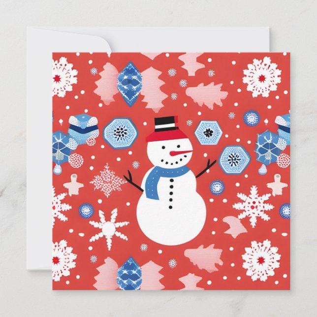 Snowman Chillin' Einladung (Vorderseite)