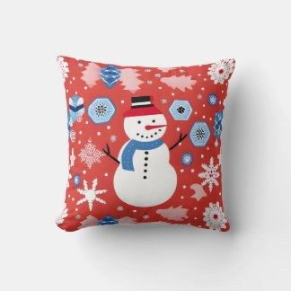Snowman Chillin' Kissen