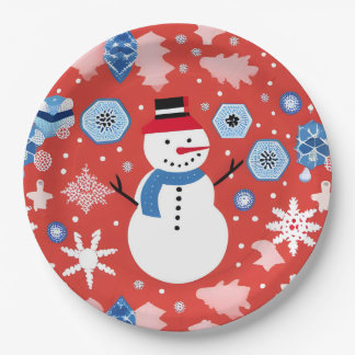 Snowman Chillin' Pappteller