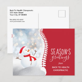 Snowman Chiropractic - die Grüße der Saison Feiertagspostkarte
