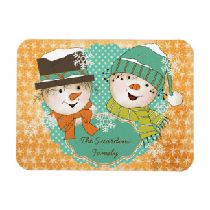 Snowman Christmas 2 Personalisiert Flexi Magnet