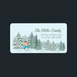 Snowman Christmas Address Adressaufkleber<br><div class="desc">Fügen Sie dieses bezaubernde Snowman Weihnachtsadressen-Label Ihrem Weihnachtsgeschäft hinzu! Dieses einzigartige Design ist für Sie bereit,  um Ihre Wünsche zu erfüllen! Exklusiv von Up On the Mountain.</div>