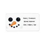 Snowman Christmas Address Labels Adressaufkleber<br><div class="desc">Wintry Grüße für Ihre Urlaubskarten und Grüße.</div>