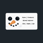 Snowman Christmas Address Labels Adressaufkleber<br><div class="desc">Wintry Grüße für Ihre Urlaubskarten und Grüße.</div>