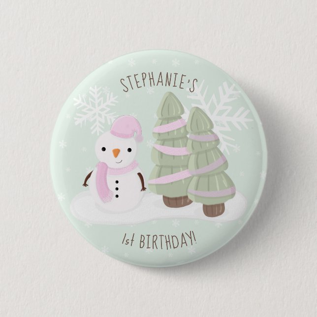 Snowman Christmas Button (Vorderseite)