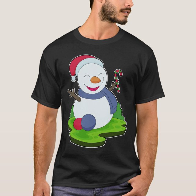 Snowman Christmas Candy Canon T-Shirt (Vorderseite)