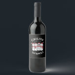 Snowman Christmas Chillin mit meinen Snowmies-Gesc Weinetikett<br><div class="desc">Snowman Christmas Chillin mit meinen Snowmies-Geschenken</div>