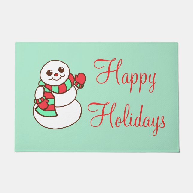 Snowman Christmas Doormat Fußmatte (Vorderseite)