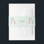 Snowman Christmas Einladungsbanderole<br><div class="desc">Snowman Christmas Celebrate your child's winter birthday with this cute and snowman wearing a pastel pink knitted hat and scarf. This theme is ideal for your little one’s winter birthday or kid’s Christmas party. Design is completely customizable. Check out the coordinating stationery and ohrs.</div>