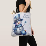 Snowman Christmas Elegante Winterferien<br><div class="desc">Schneemann Weihnachten Elegante Winterurlaub Tote Tasche. Elegantes und stilvolles Design. Matching-Elemente verfügbar.</div>