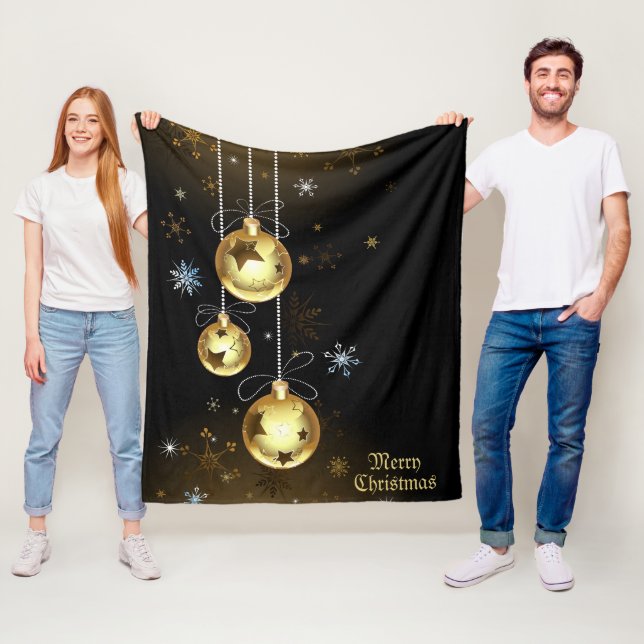 Snowman Christmas Elegante Winterferien Fleecedecke (Beispiel)