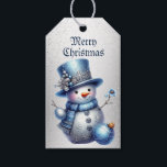 Snowman Christmas Elegante Winterferien Geschenkanhänger<br><div class="desc">Schneemanns Weihnachten Elegante Winterurlaub Geschenktags Tags. Einzigartiges,  schönes,  stilvolles Design. Leicht personalisiert zu sein. Schriftart Stil,  Größe und Farben können geändert werden. Matching-Elemente sind verfügbar.</div>