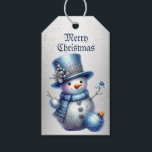 Snowman Christmas Elegante Winterferien Geschenkanhänger<br><div class="desc">Schneemanns Weihnachten Elegante Winterurlaub Geschenktags Tags. Einzigartiges,  schönes,  stilvolles Design. Leicht personalisiert zu sein. Schriftart Stil,  Größe und Farben können geändert werden. Matching-Elemente sind verfügbar.</div>