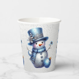 Snowman Christmas Elegante Winterferien Pappbecher