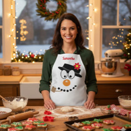 Snowman Christmas Fun Novelty Cartoon Schürze