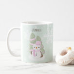 Snowman Christmas Kaffeetasse<br><div class="desc">Snowman Christmas Celebrate your child's winter birthday with this cute and snowman wearing a pastel pink knitted hat and scarf. This theme is ideal for your little one’s winter birthday or kid’s Christmas party. Design is completely customizable. Check out the coordinating stationery and ohrs.</div>