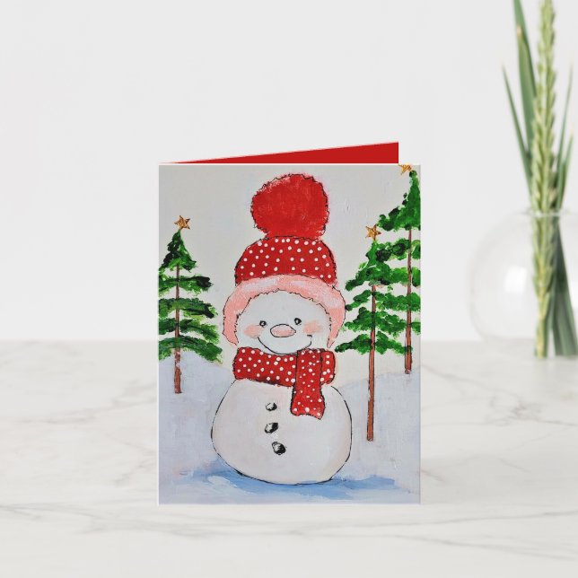 Snowman Christmas Karte (Vorderseite)