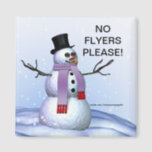 Snowman Christmas Keine Flyer Bitte Magnet<br><div class="desc">Ein Schneemann mit Worten Sprichwort ohne Flyer macht bitte einen schönen Weihnachtsmagneten für Ihre Mailbox.</div>