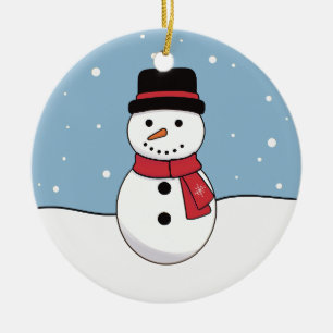 Snowman Christmas Keramik Ornament