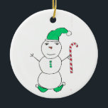 Snowman Christmas Keramik Ornament<br><div class="desc">Snowman</div>