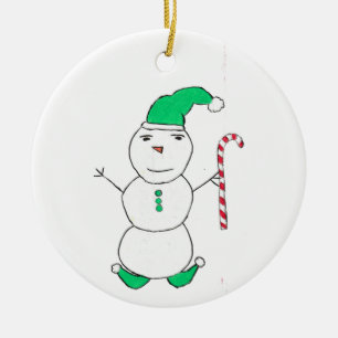 Snowman Christmas Keramik Ornament