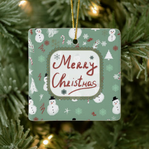Snowman Christmas Keramikornament