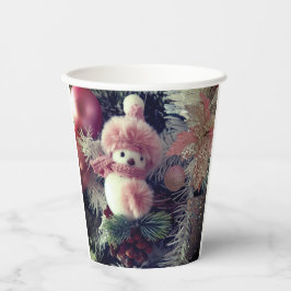 Snowman Christmas Paper Cup – Festive Winter Drink Pappbecher