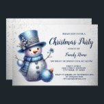 Snowman Christmas Party Elegante Winterferien Einladung<br><div class="desc">Snowman Weihnachten Party Elegante Winterurlaub Einladung. Einzigartiges,  schönes,  stilvolles Design. Leicht personalisiert zu sein. Schriftart Stil,  Größe und Farben können geändert werden. Matching-Elemente sind verfügbar.</div>