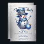 Snowman Christmas Party Elegante Winterferien Einladung<br><div class="desc">Snowman Weihnachten Party Elegante Winterurlaub Einladung. Einzigartiges,  schönes,  stilvolles Design. Leicht personalisiert zu sein. Schriftart Stil,  Größe und Farben können geändert werden. Matching-Elemente sind verfügbar.</div>