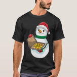 Snowman Christmas Pizza T-Shirt<br><div class="desc">Dieses Design ist das perfekte Geschenk für einen Geburtstag,  Weihnachten und andere Feiern. Es ist für Frauen,  Männer und Kinder geeignet.</div>