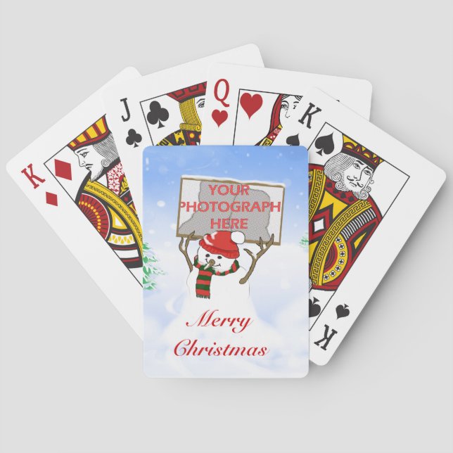 Snowman Christmas playing cards Spielkarten (Rückseite)