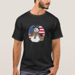Snowman Christmas Retro Cheer Patriotic USA Amerik T-Shirt<br><div class="desc">Snowman Christmas Retro Cheer Patriotic USA Amerika Xmas</div>