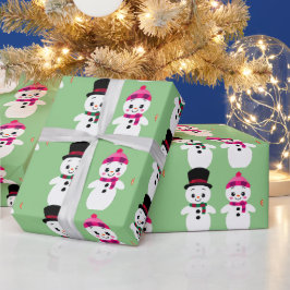 Snowman Christmas Spirit Geschenkpapier