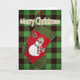 Snowman Christmas Strumpf Buffalo Karierte Vorlage