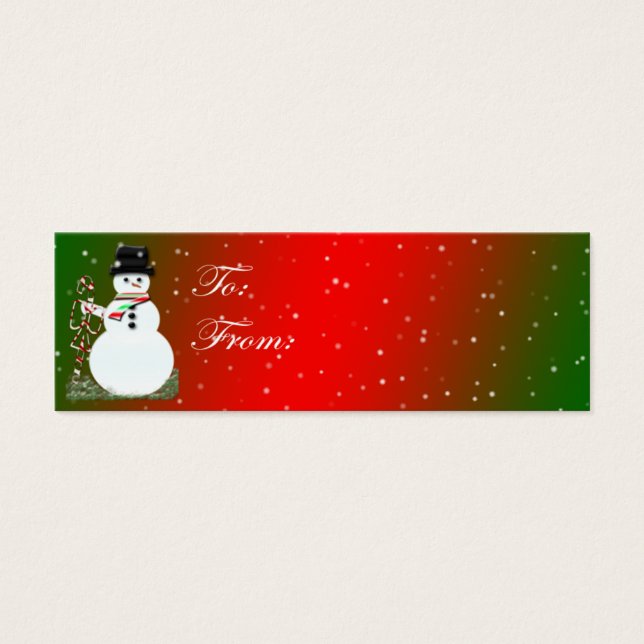 Snowman Christmas Tag Card (Vorderseite)