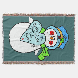 Snowman Christmas Throw Blankets Decke