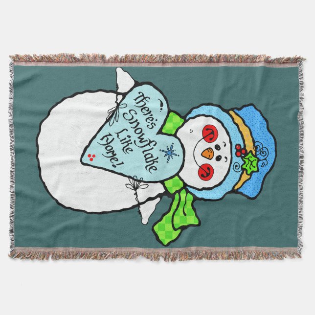 Snowman Christmas Throw Blankets Decke (Vorderseite)
