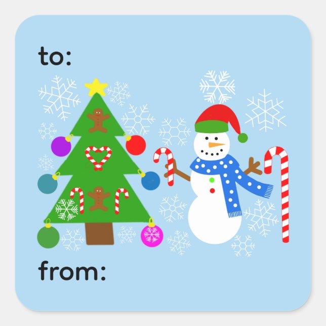 Snowman & Christmas Tree #2-3 Stickers (Vorderseite)