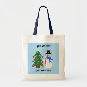 Snowman & Christmas Tree #3 Tote Bag Tragetasche