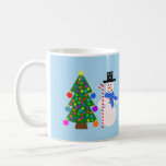 Snowman & Christmas Tree #4 Tasse<br><div class="desc">Snowman & Christmas Tree #4</div>