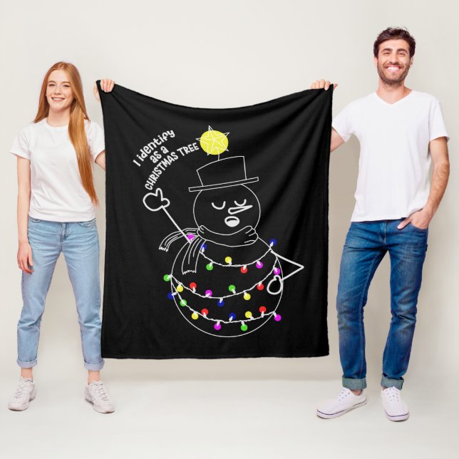 Snowman Christmas Tree Fleecedecke (Beispiel)