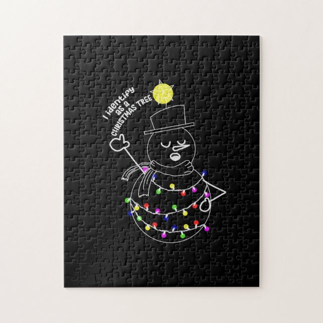 Snowman Christmas Tree Puzzle (Vertikal)