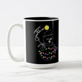 Snowman Christmas Tree Zweifarbige Tasse